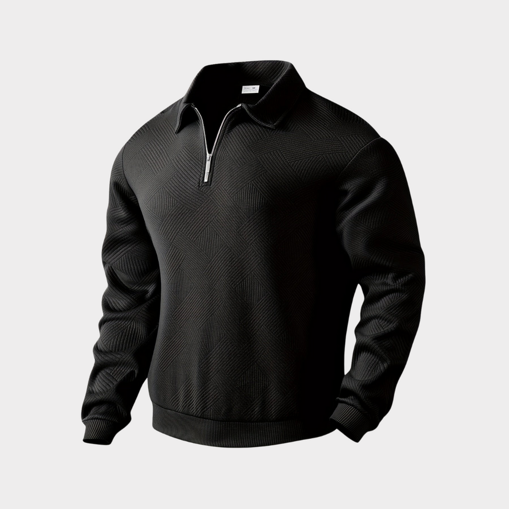 Men's Textured Half-Zip Sweatshirt