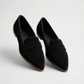 Women's Pointed Toe Work Loafers - Black