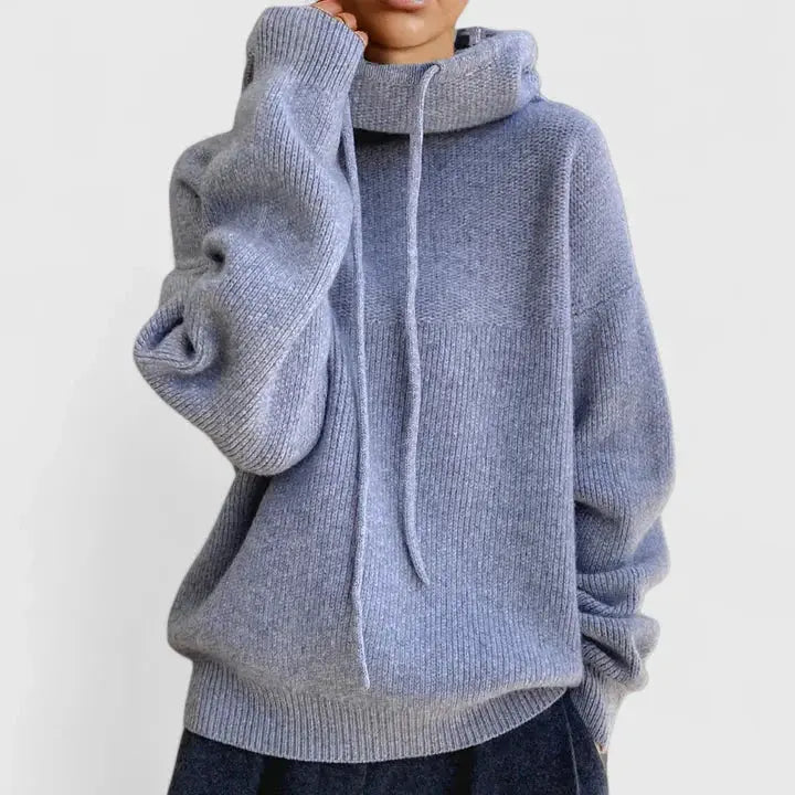 Women's Oversized Ribbed Knit Hoodie