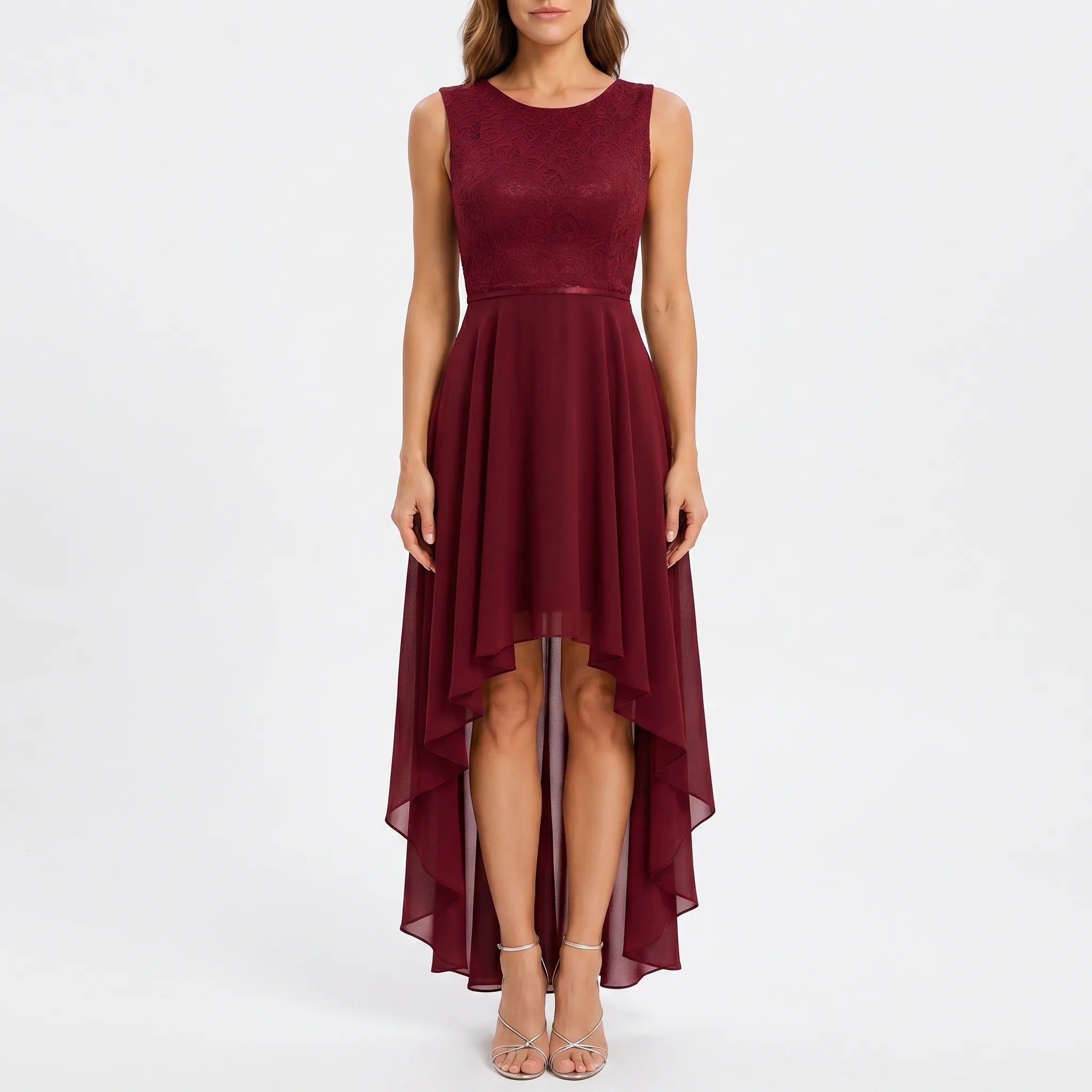 Fit and Flare High-Low Dress