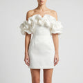 Off-Shoulder Ruffle Mini Dress