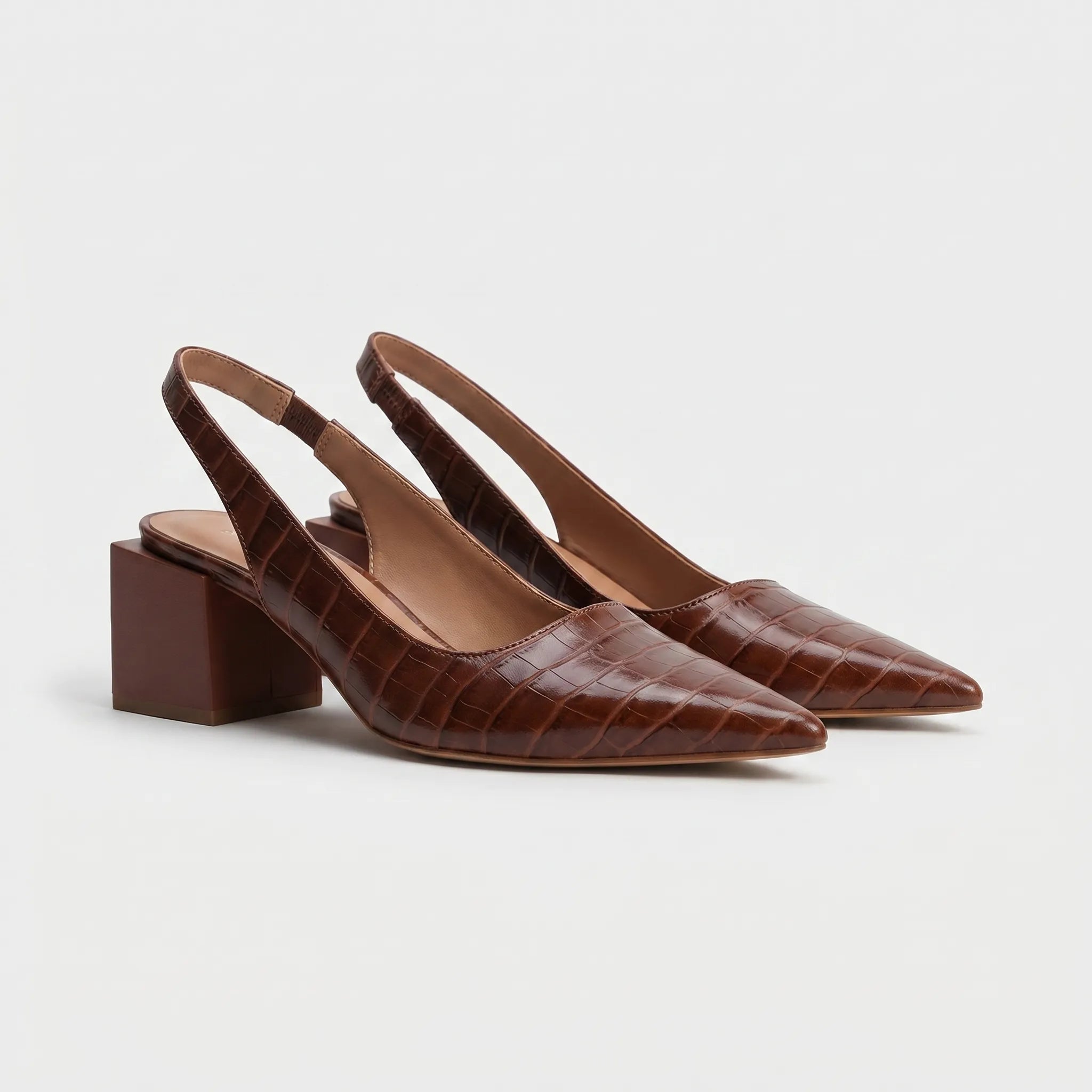 Pointed Toe Slingback Heels