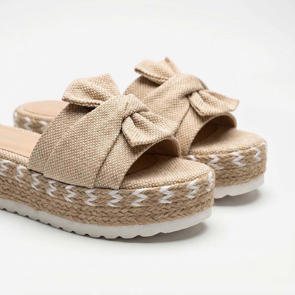 Bow Platform Sandals