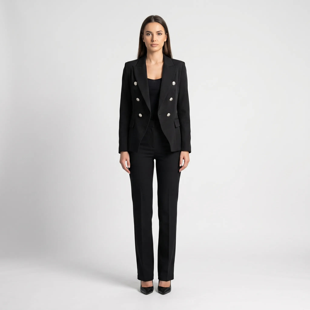 Women's Tailored Blazer and Pants 2 Piece Suit Set