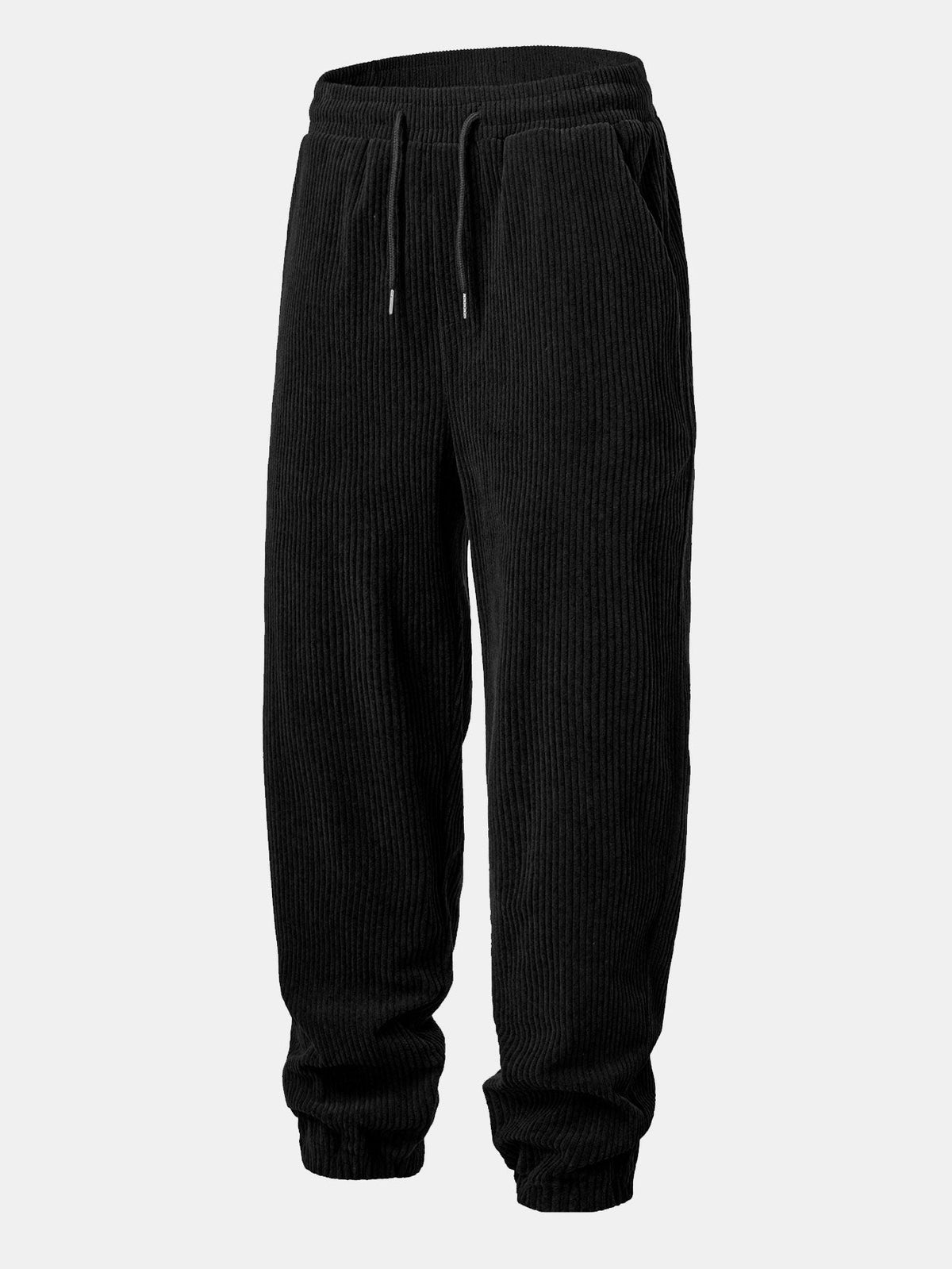 Men's Corduroy Zip-Up Hoodie and Jogger Tracksuit