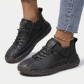Women's Lace Up Walking Sneakers - Black