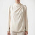 Satin Draped Blouse