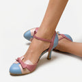 Bow Ankle Strap Pumps