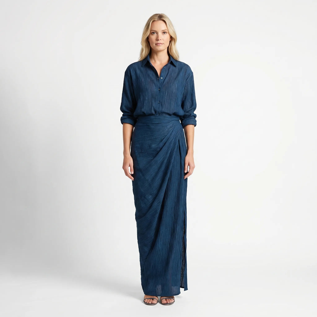 Women's Shirt and Maxi Skirt Set