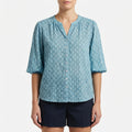 Printed Button Down Blouse