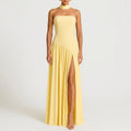 Strapless Maxi Dress with Choker Detail