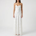 Slip Maxi Dress with Lace-Up Back
