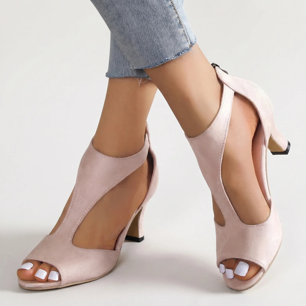 Peep Toe Cutout Heels