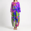 Women's Abstract Print Maxi Dress - Casual Loose Sundress