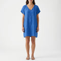 Women's Summer Wrap Midi Dress - Elegant V Neck Sundress