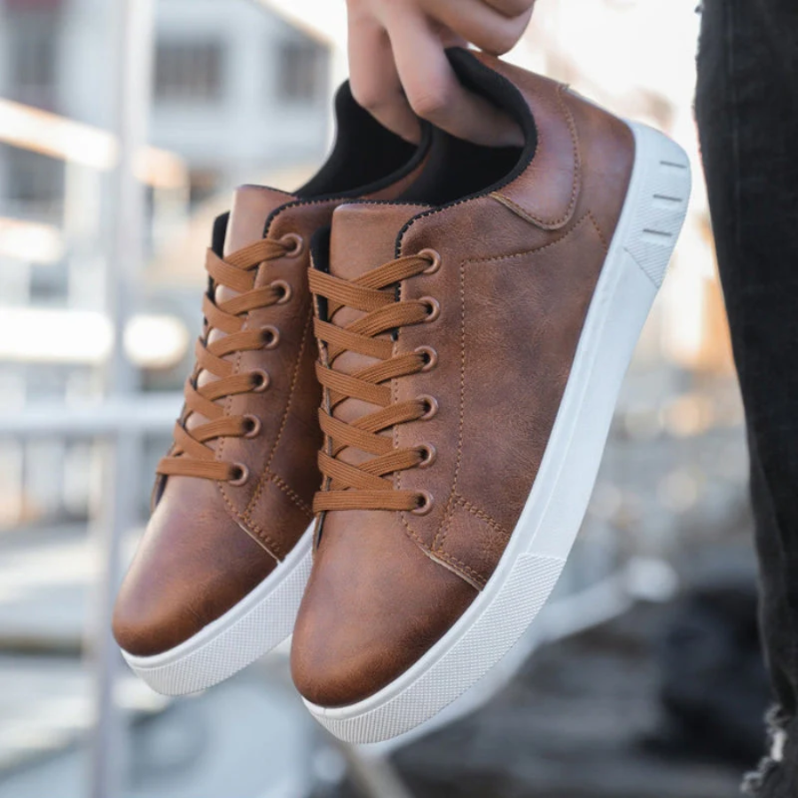 Men's Cushioned Lace-Up Walking Trainers