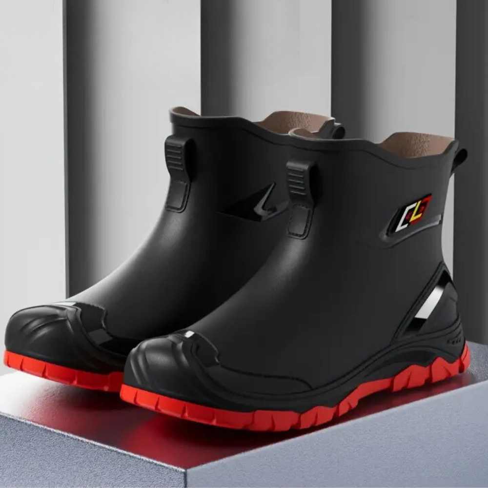 Men's Reinforced Toe Work Boots with Grip Sole