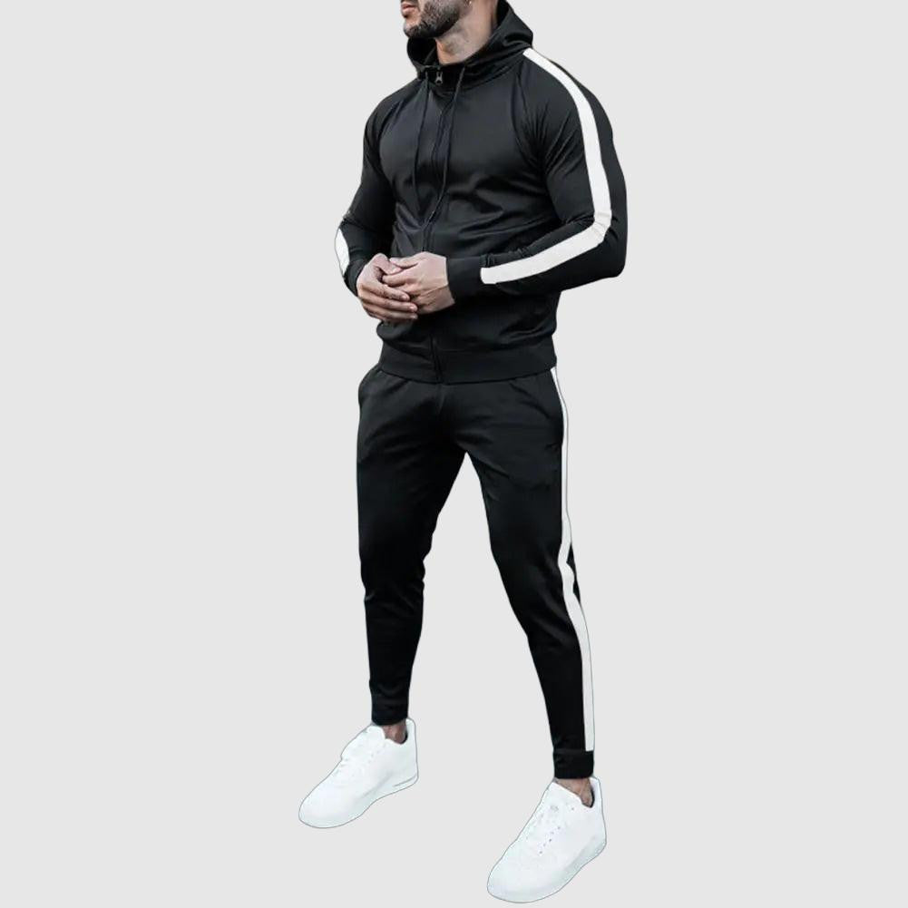 Men's Side Stripe Jacket and Trousers Tracksuit Set