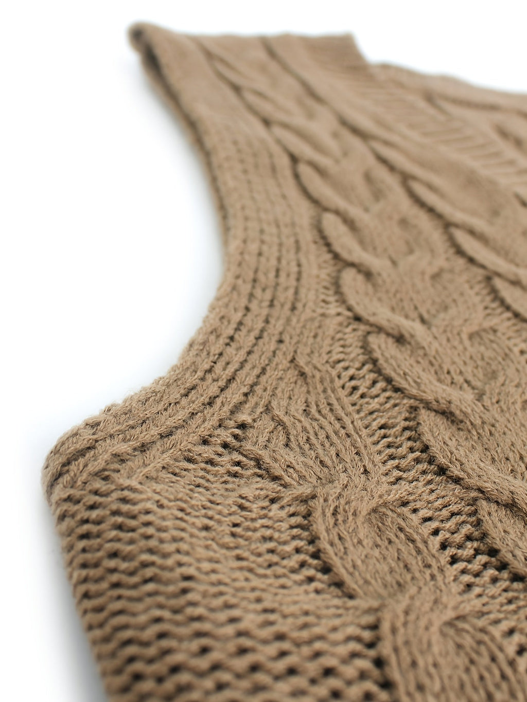 Women's Cable-Knit V-Neck Sweater Vest