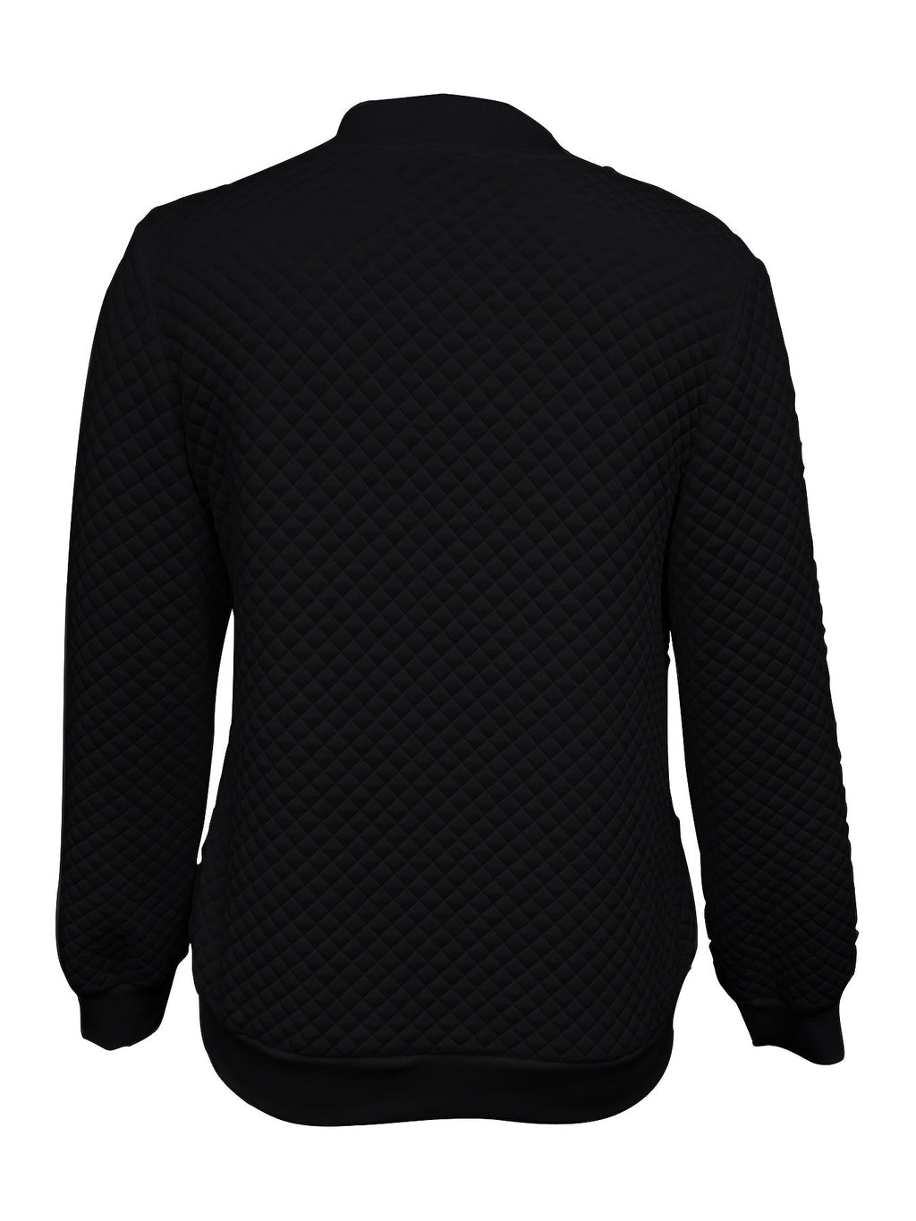 Women's Quilted-Texture Baseball Collar Jacket