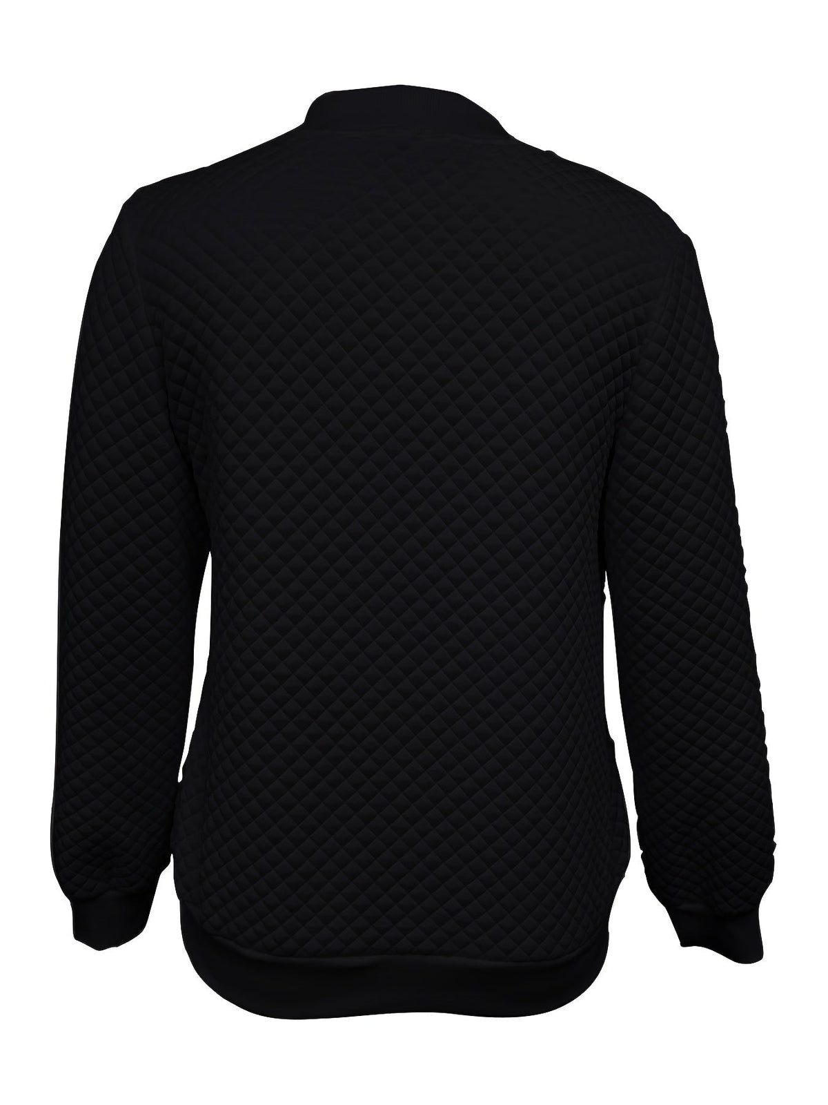 Women's Quilted-Texture Baseball Collar Jacket