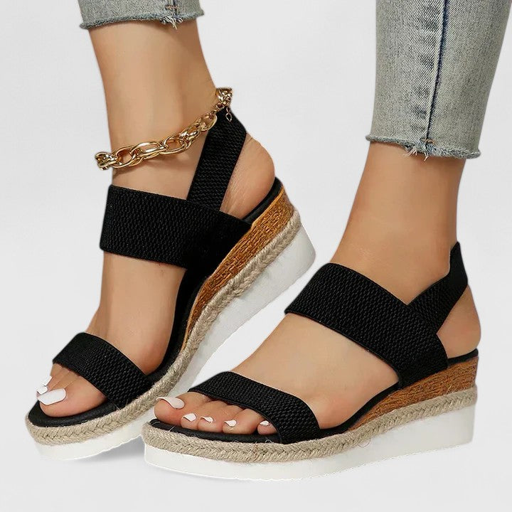 Women's Orthopedic Arch Support Sandals - Black