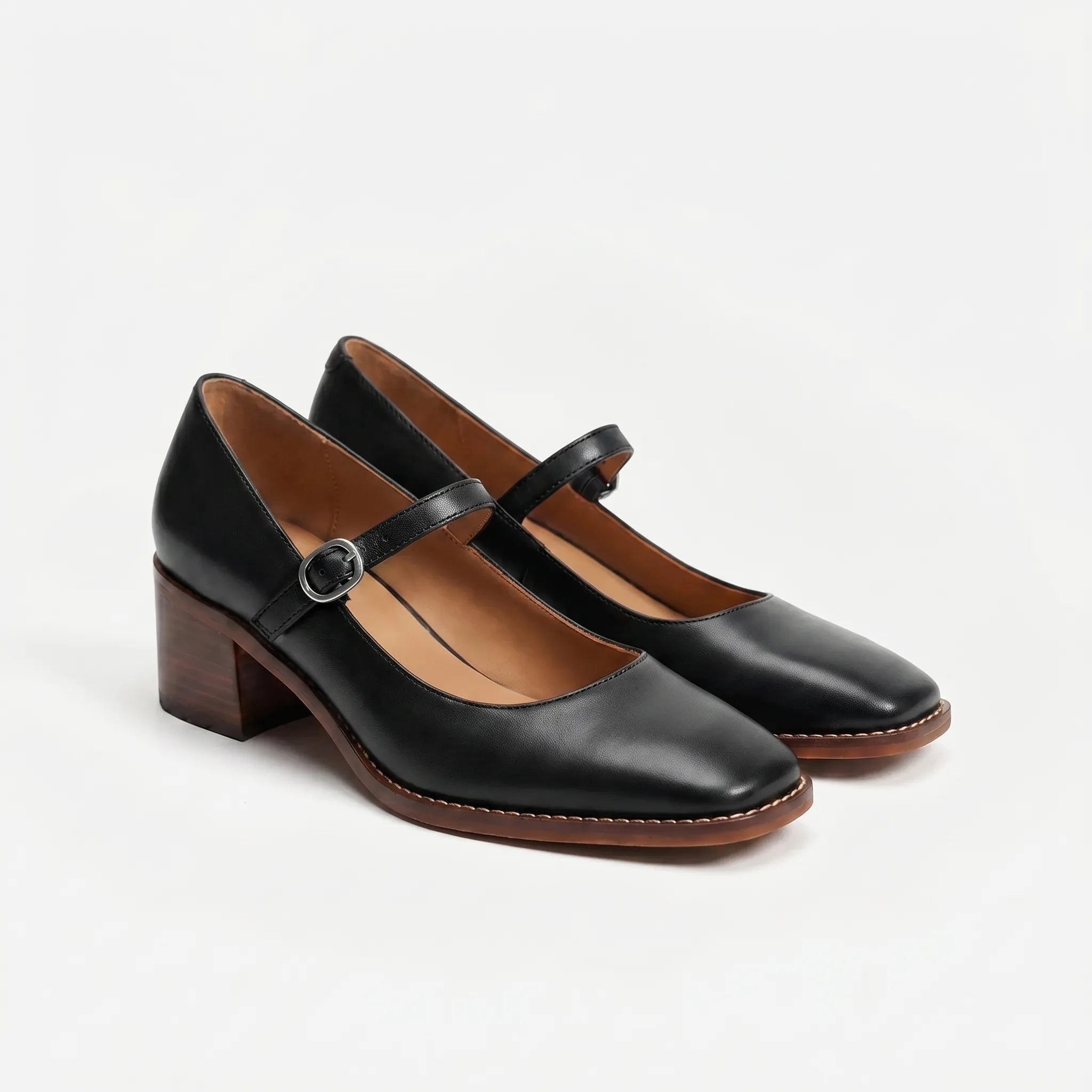 Buckle Strap Block Heels