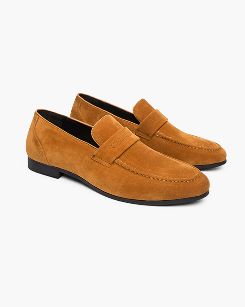 Men's Suede Penny Loafers - Brown