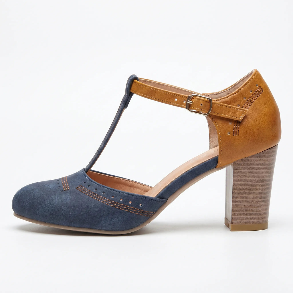T Strap Block Heels