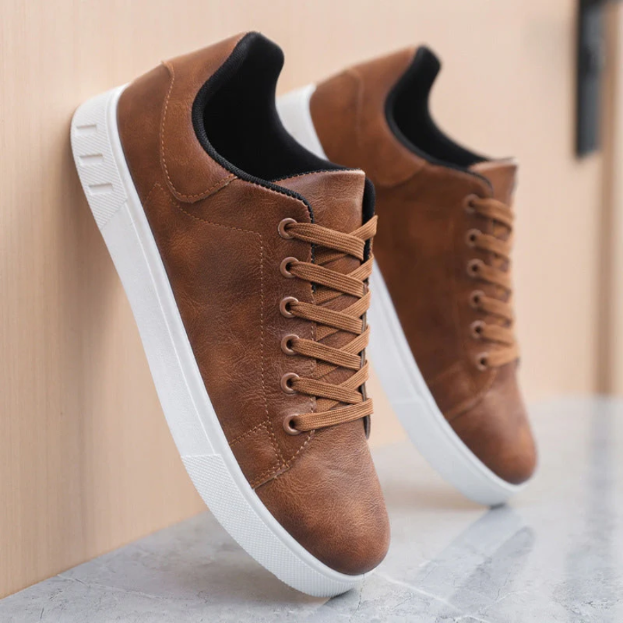 Men's Cushioned Lace-Up Walking Trainers