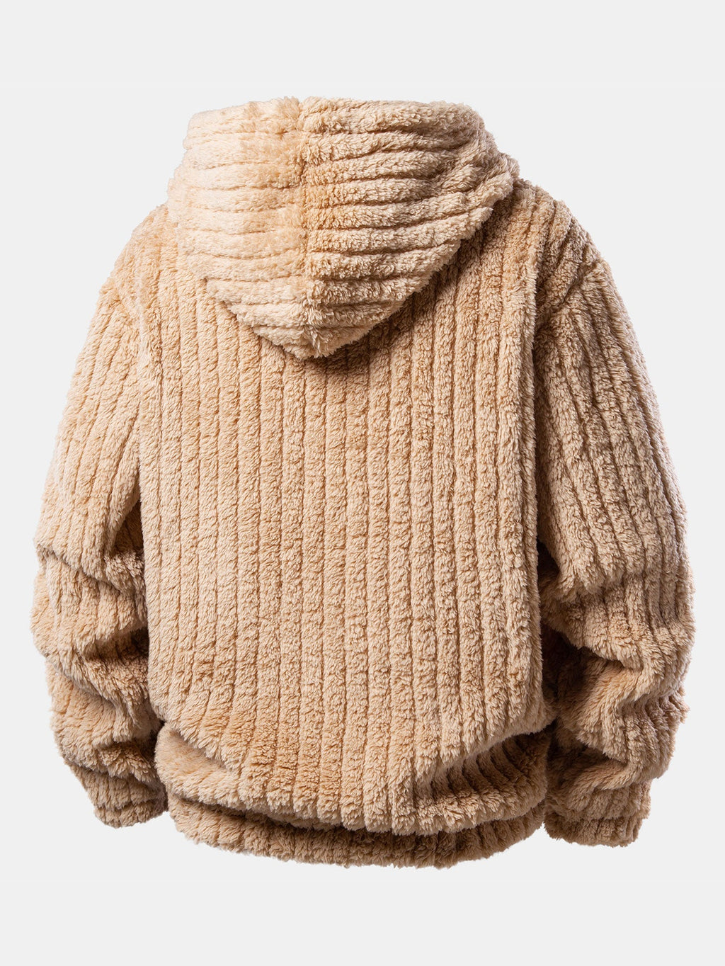 Men's Ribbed Teddy Pullover Hoodie and Jogger Set