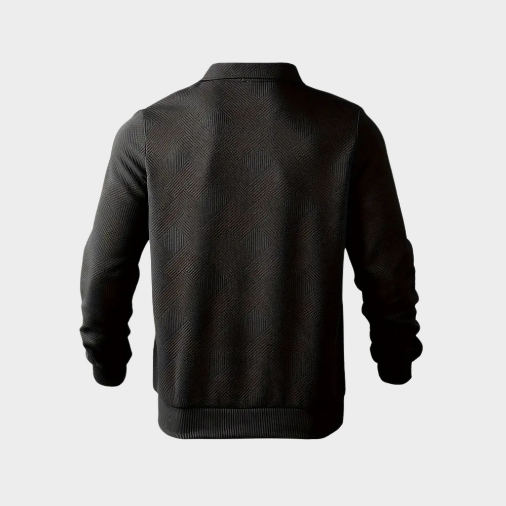 Men's Textured Half-Zip Sweatshirt