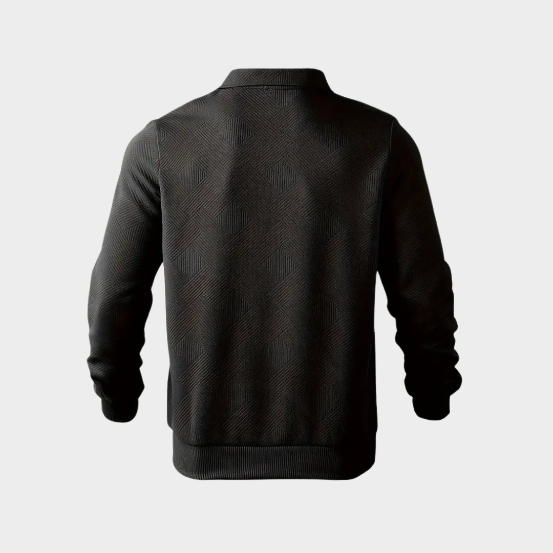 Men's Textured Half-Zip Sweatshirt