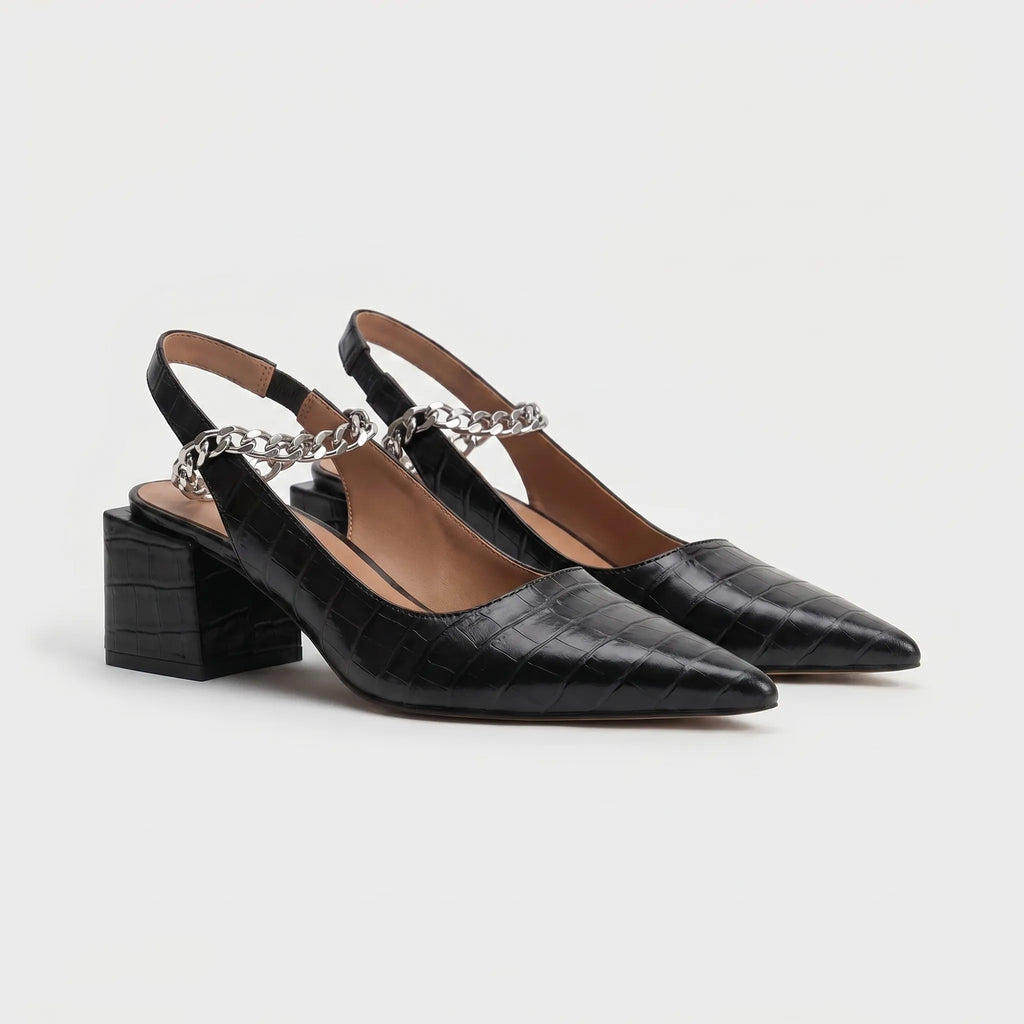 Pointed Toe Slingback Heels