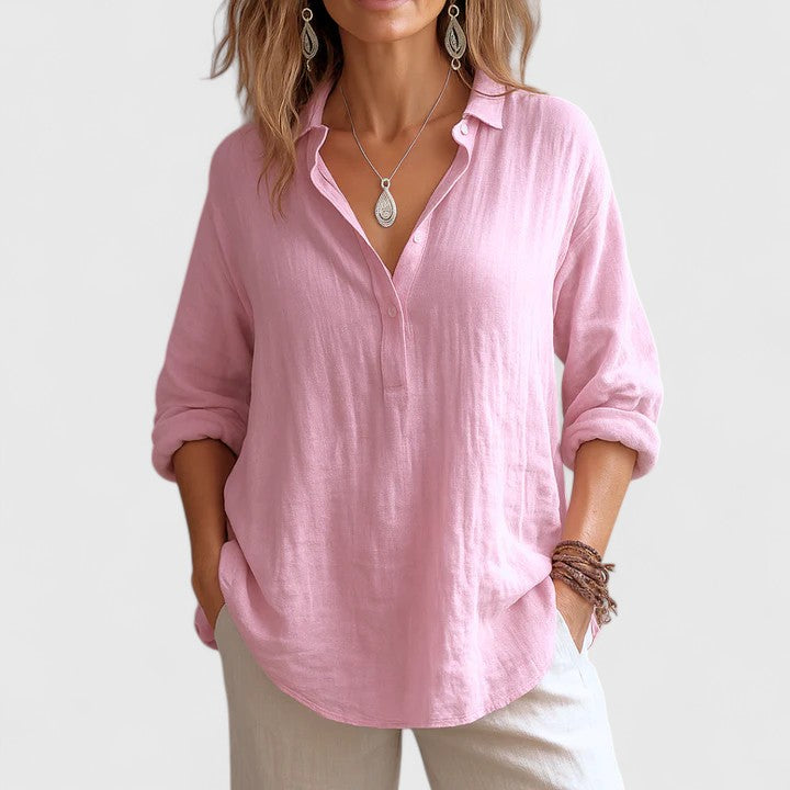 Women's Comfortable Linen Blouse