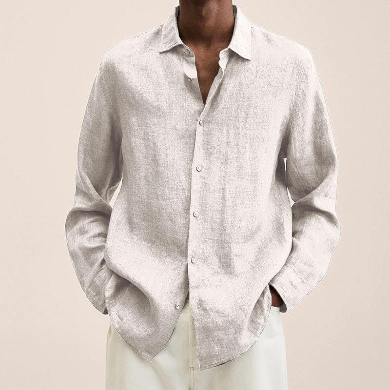 Men's Long-Sleeve Button-Up Shirt - White