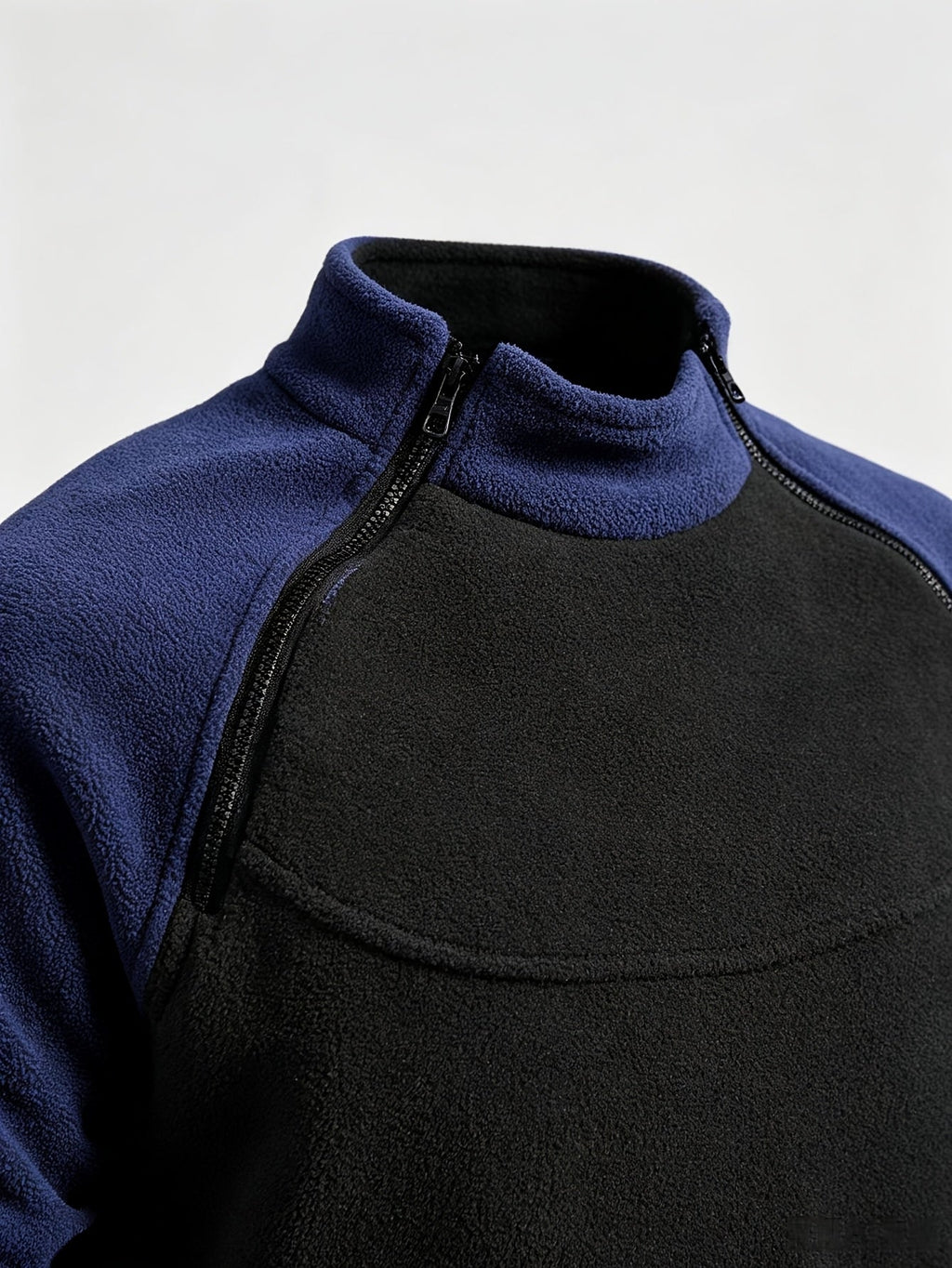 Women's Plush Mock Neck Zip Detail Pullover