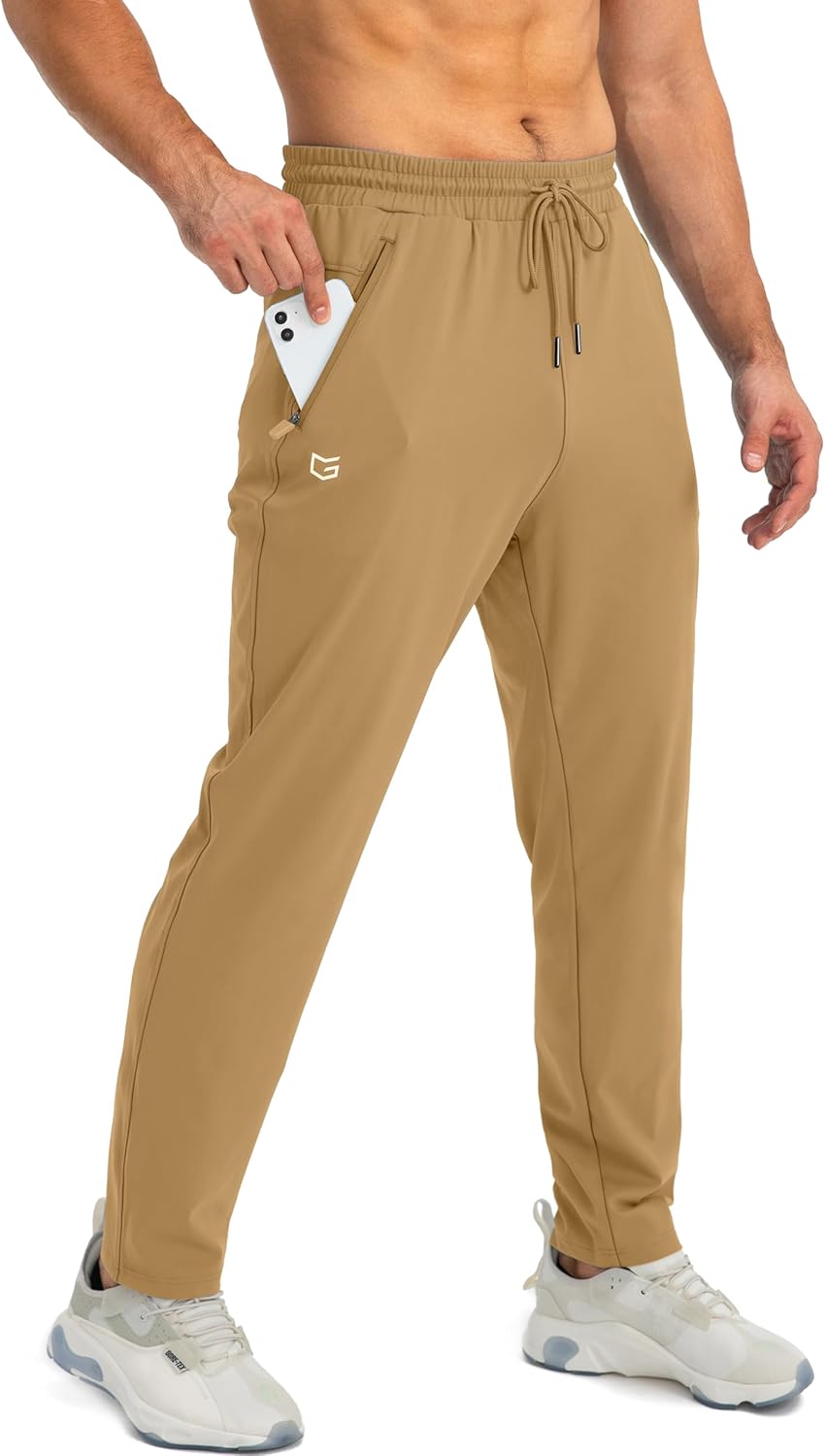 Men's Tapered Stretch Joggers - Khaki
