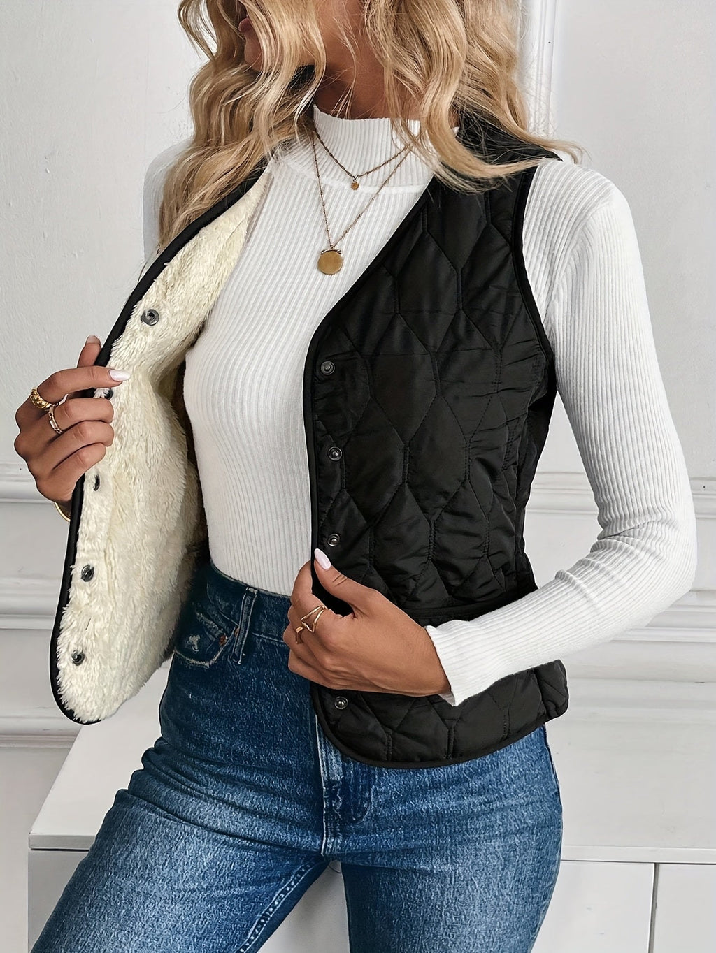 Women's Reversible Quilted Vest