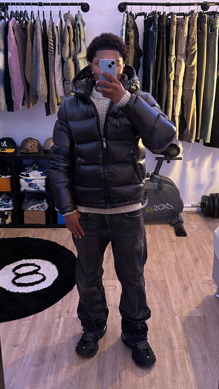 Men's Sherpa Lined Hooded Quilted Jacket