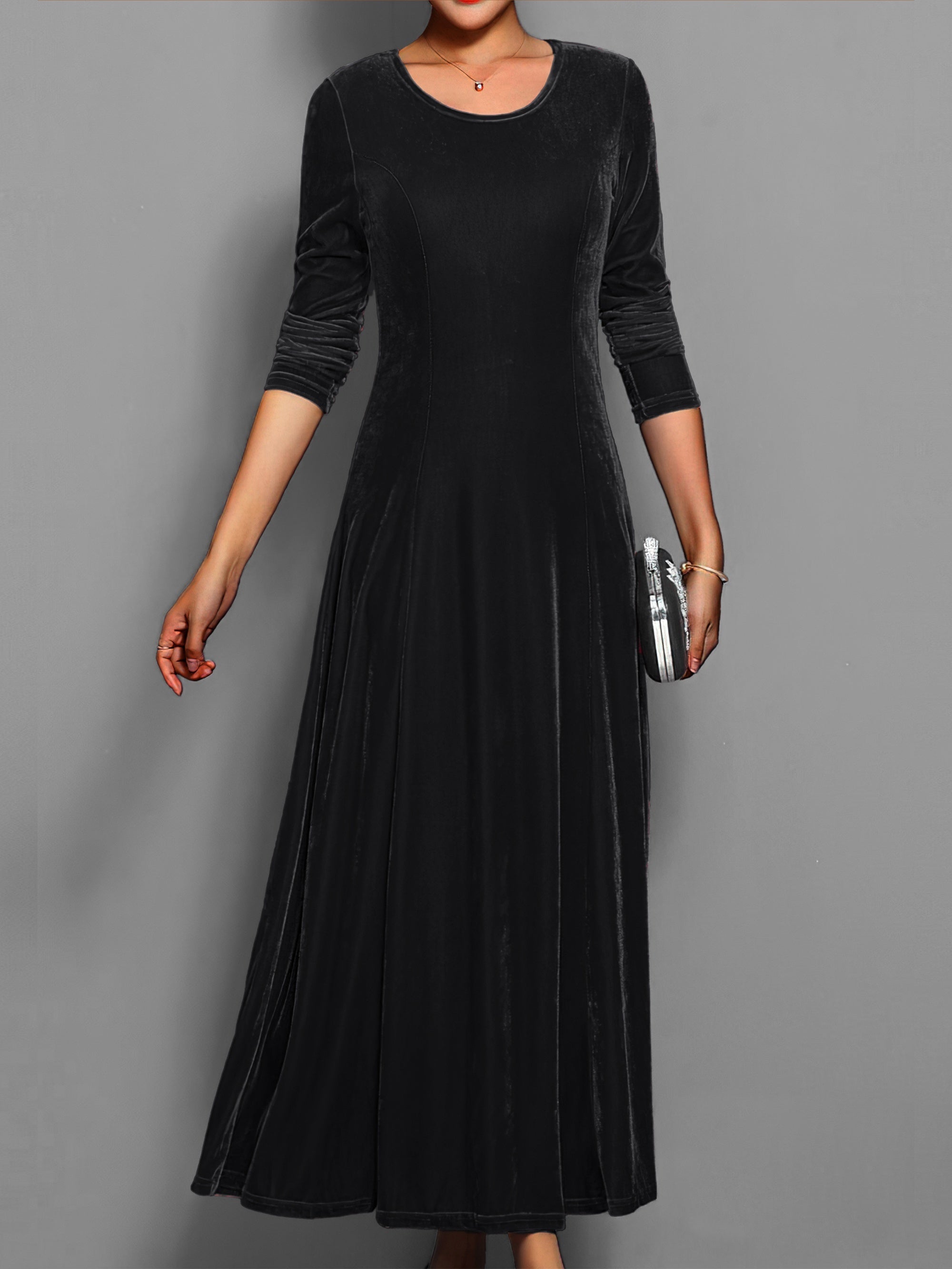 Women's Velvet Maxi Dress
