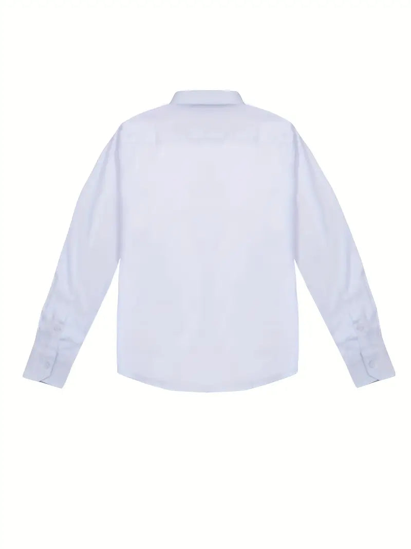Men's Tailored Button-Up Shirt with Contrast Collar and Cuffs