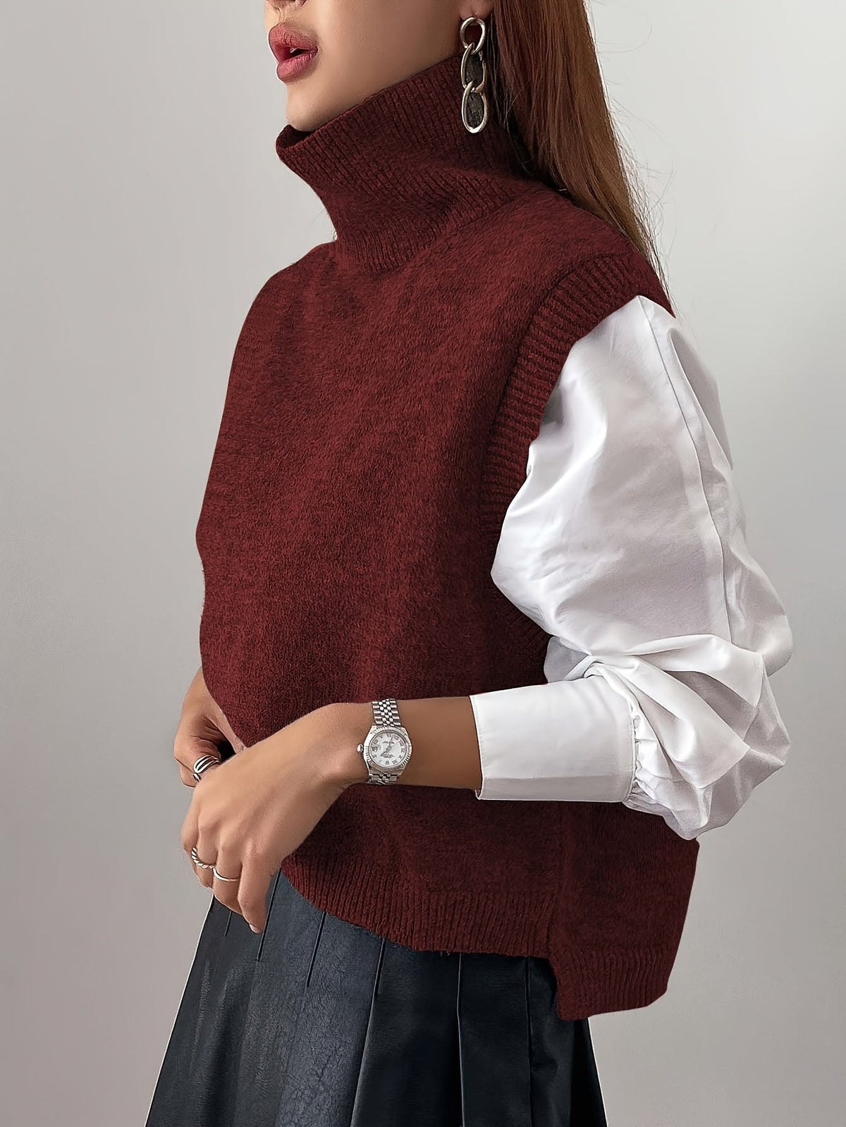 Women's High-Neck Sweater Vest