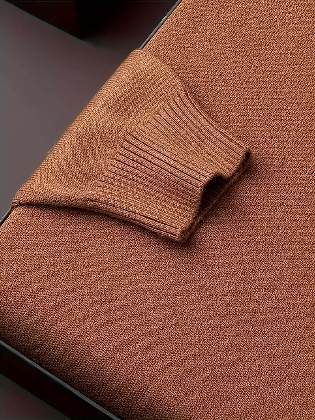 Men's Ribbed Roll-Neck Sweater