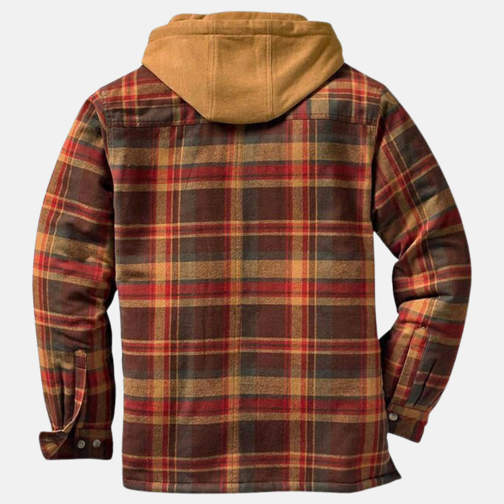 Men's Quilted Hooded Overshirt Jacket