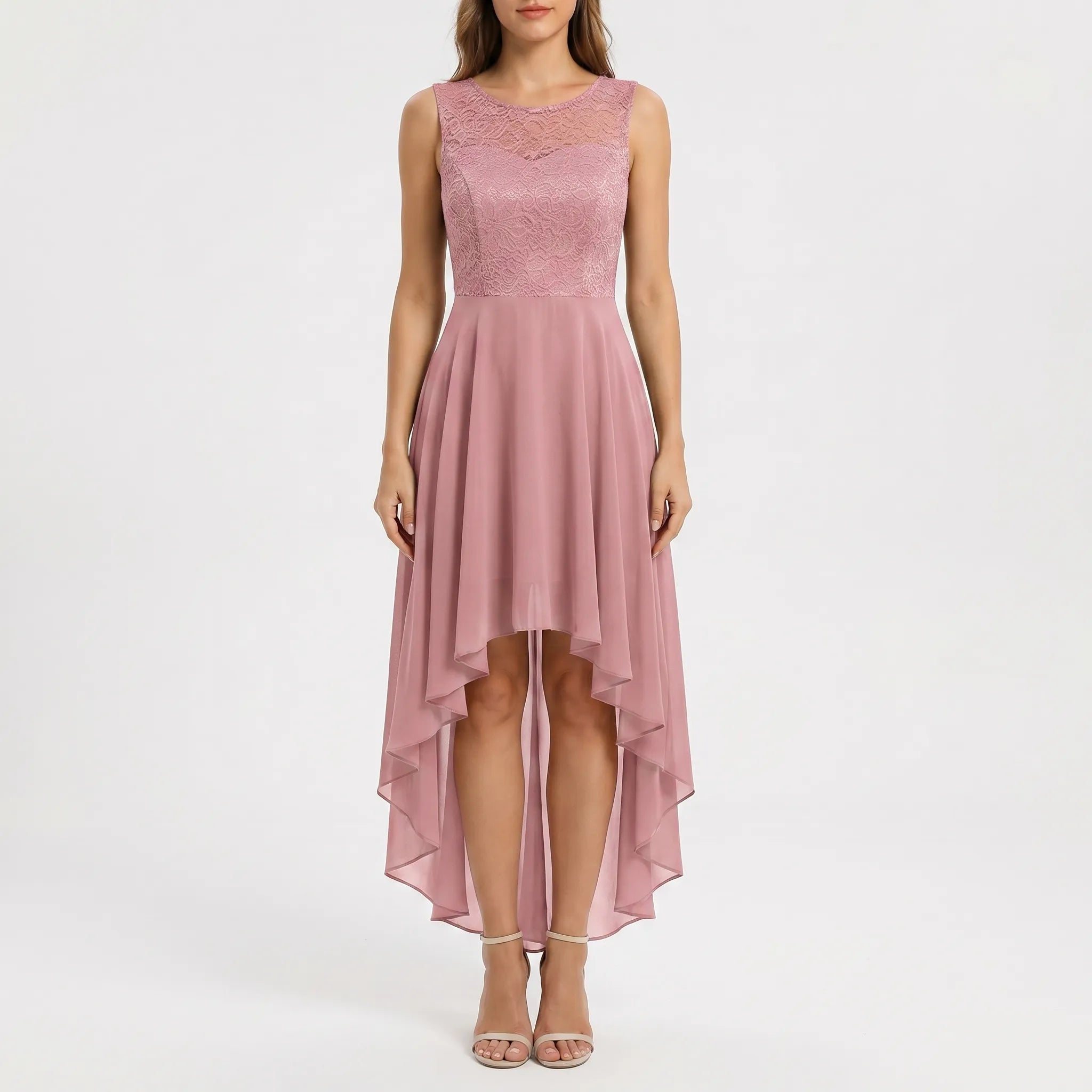 Fit and Flare High-Low Dress