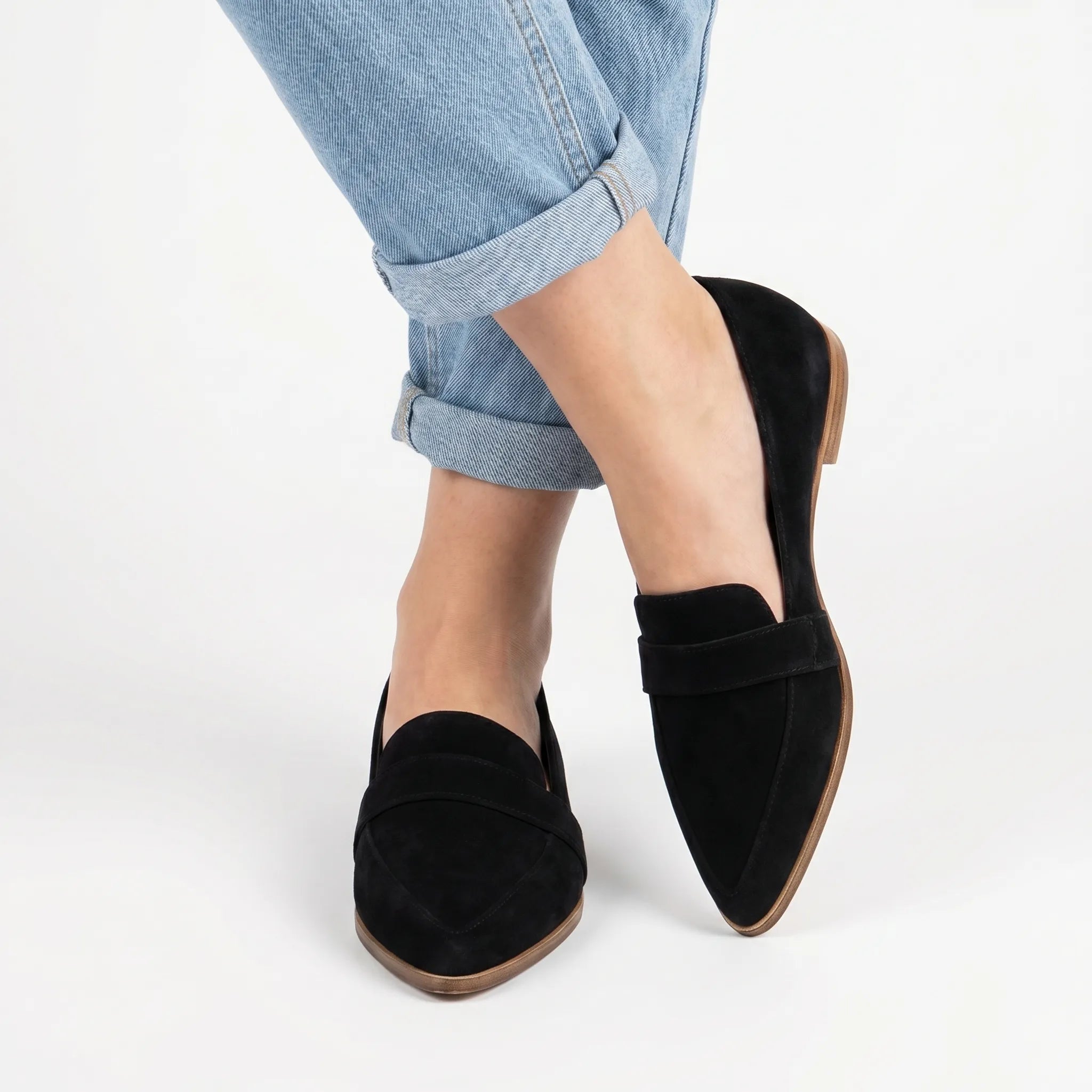 Pointed Toe Slip-On Loafers