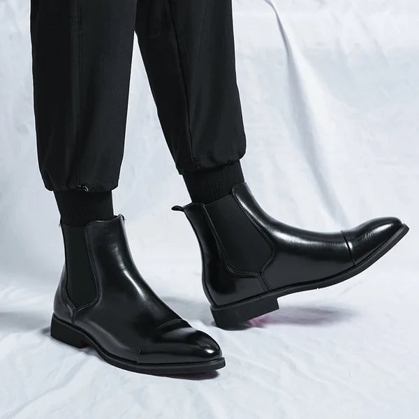 Men's Structured Leather Everyday Boots