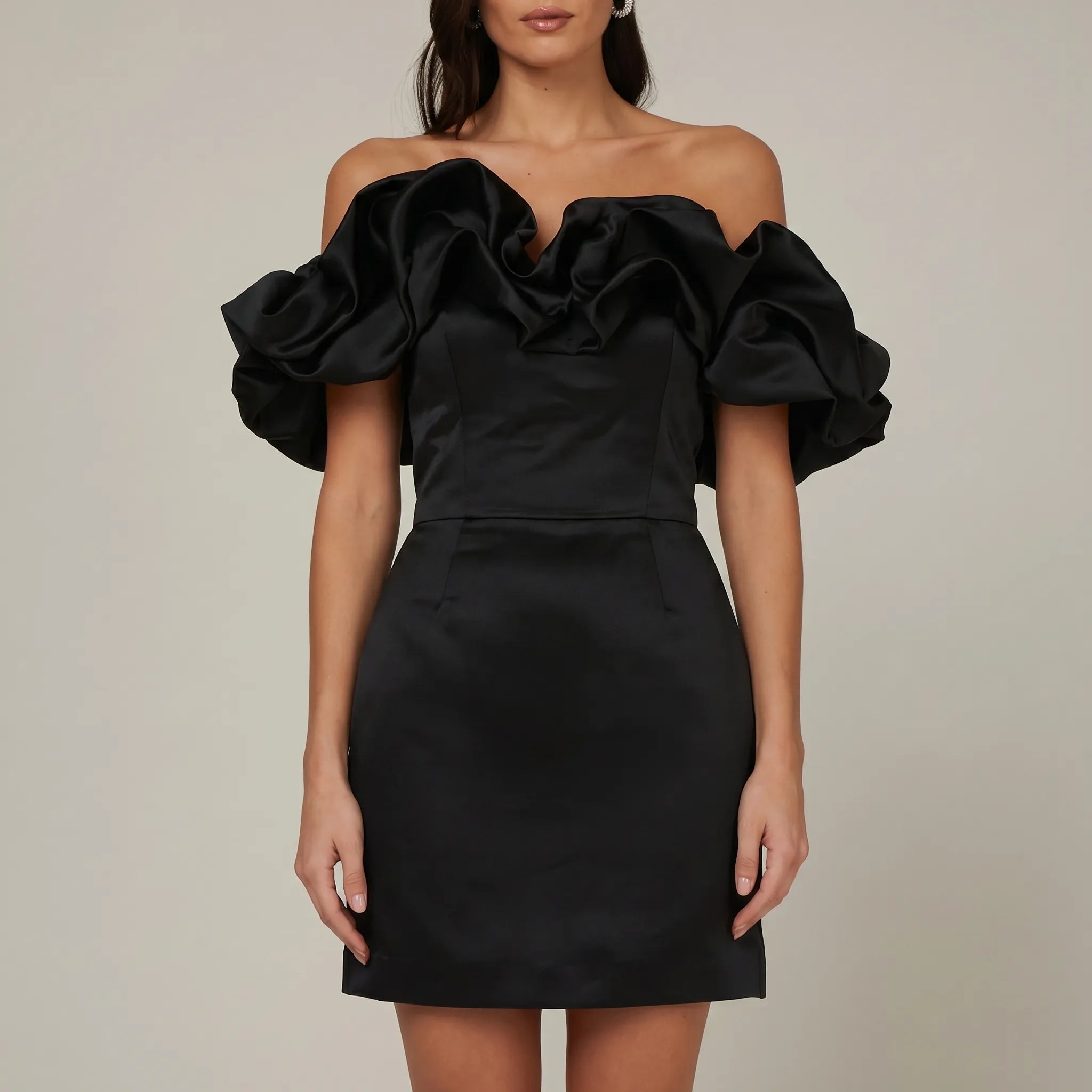 Off-Shoulder Ruffle Mini Dress