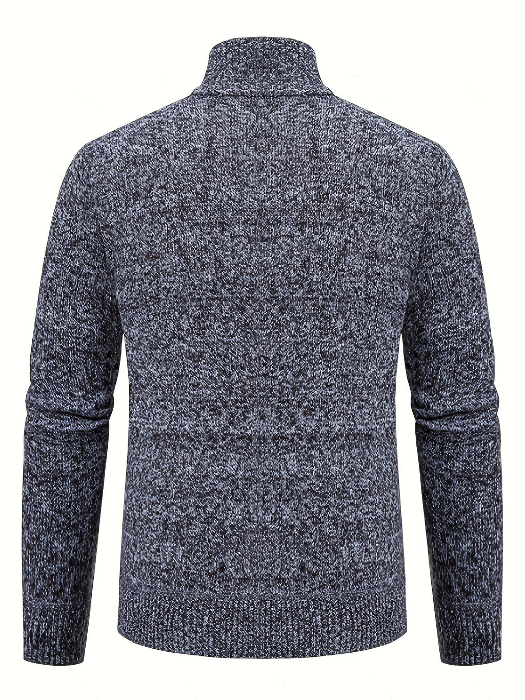 Men's Cable-Knit Stand Collar Full-Zip Cardigan